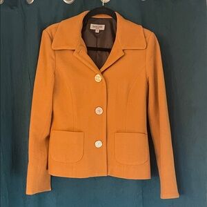 Vintage Pierre Cardin Women's Blazer in Warm Orange